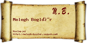 Melegh Boglár névjegykártya